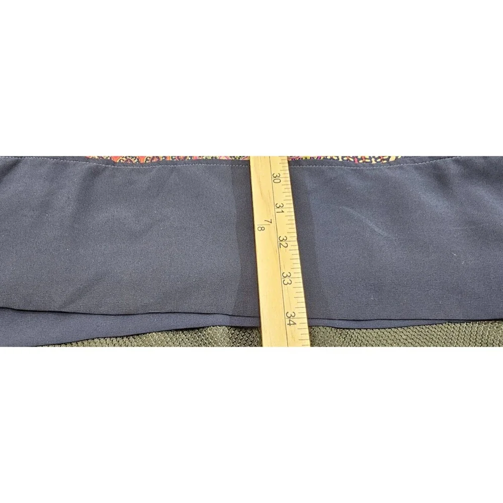 Maeve Anthropologie Patchwork Dress Blouson Lace-Up Chiffon Boho Peasant Women M - Picture 12 of 15